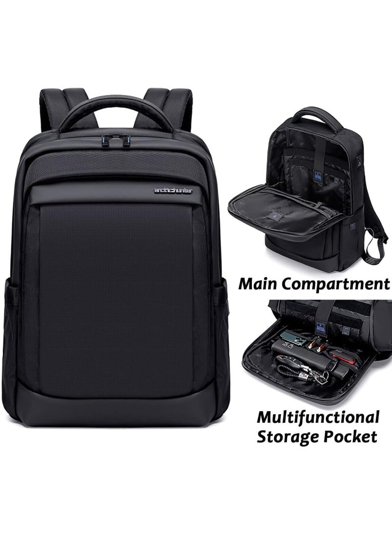 أركتيك هانتر حقيبة ظهر Arctic Hunter مقاس 15.6 بوصة للكمبيوتر المحمول مع جيب مخصص للكمبيوتر اللوحي، حقيبة ظهر مبطنة خفيفة الوزن متعددة الجيوب، حقيبة كمبيوتر محمول متوسطة الحجم مقاومة للماء للاستخدامات الخارجية مع منفذ USB للعمل والمكتب والسفر والجامعة. - Image 3